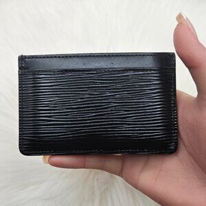 Louis Vuitton  Black Epi Compact Cardholder